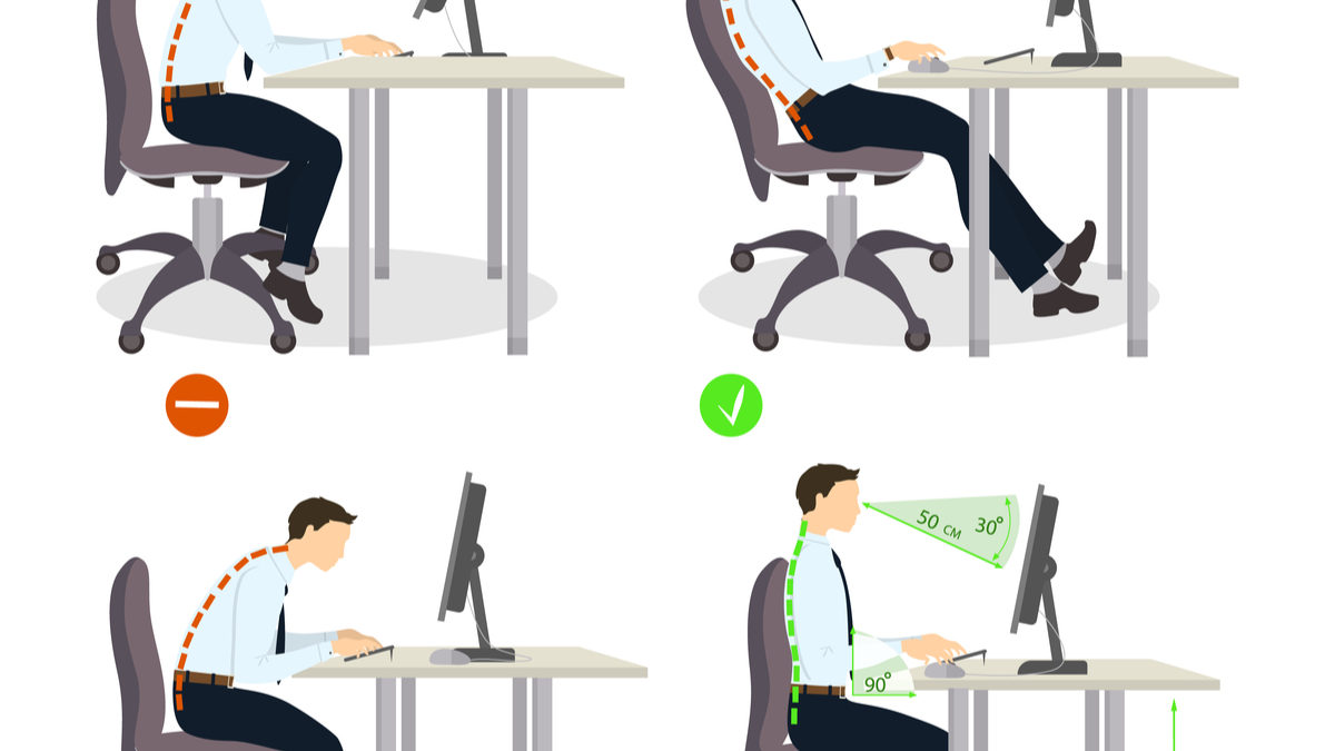 postura al estar sentado